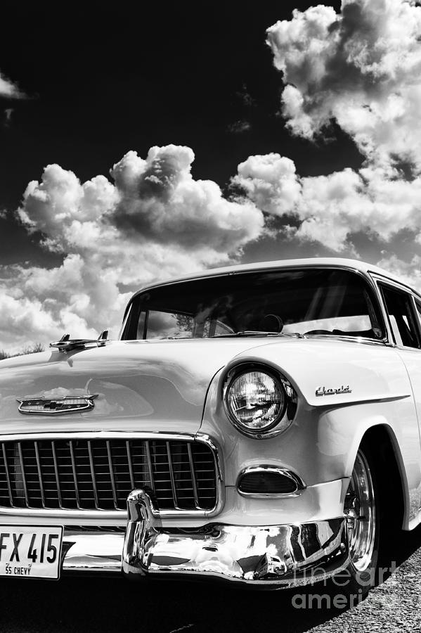 Car Photograph - 1955 Chevrolet Monochrome by Tim Gainey