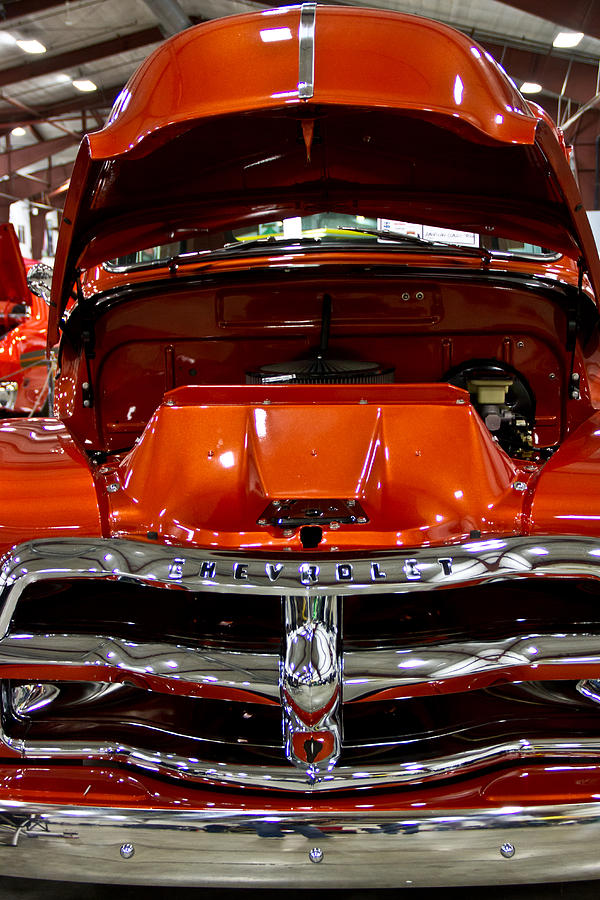 1955 Chevrolet truck-American classics-front view Photograph by Eti Reid