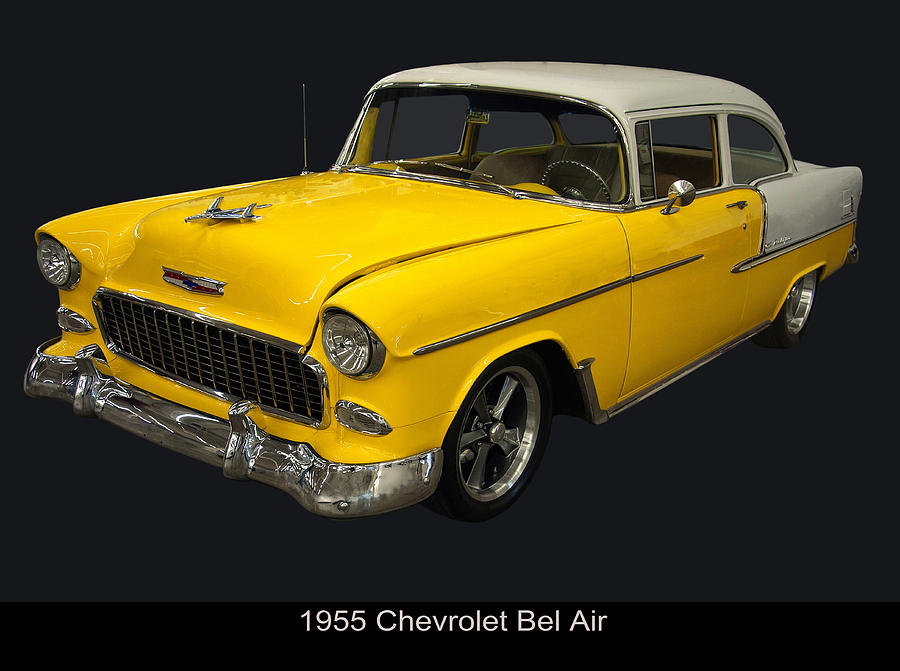 1955 Chevy Bel Air Harvest Gold Photograph by Chris Flees
