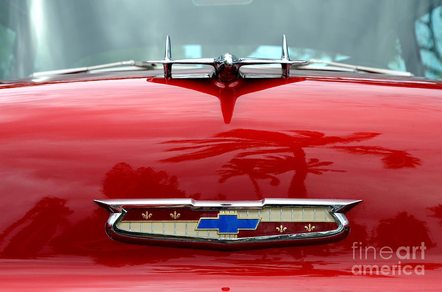 1955 Chevy Nomad Emblem Photograph by Mary Deal