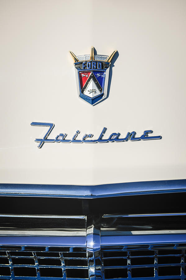 1955 Ford Fairlane Crown Victoria Emblem -1713c Photograph by Jill Reger