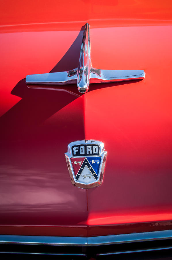 1955 Ford Hood Ornament - Emblem -1392c Photograph by Jill Reger