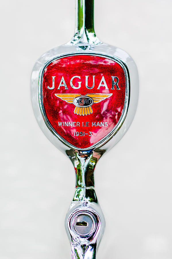 1955 Jaguar Emblem -0012c Photograph by Jill Reger