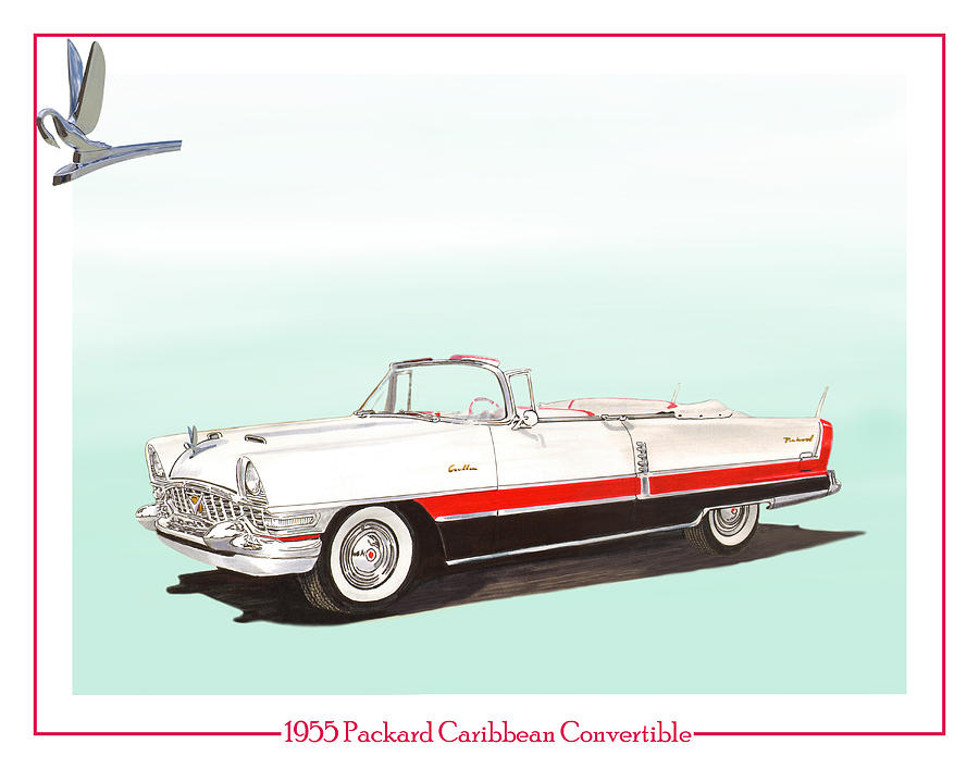 1955 Packard Caribbean Converible Painting by Jack Pumphrey