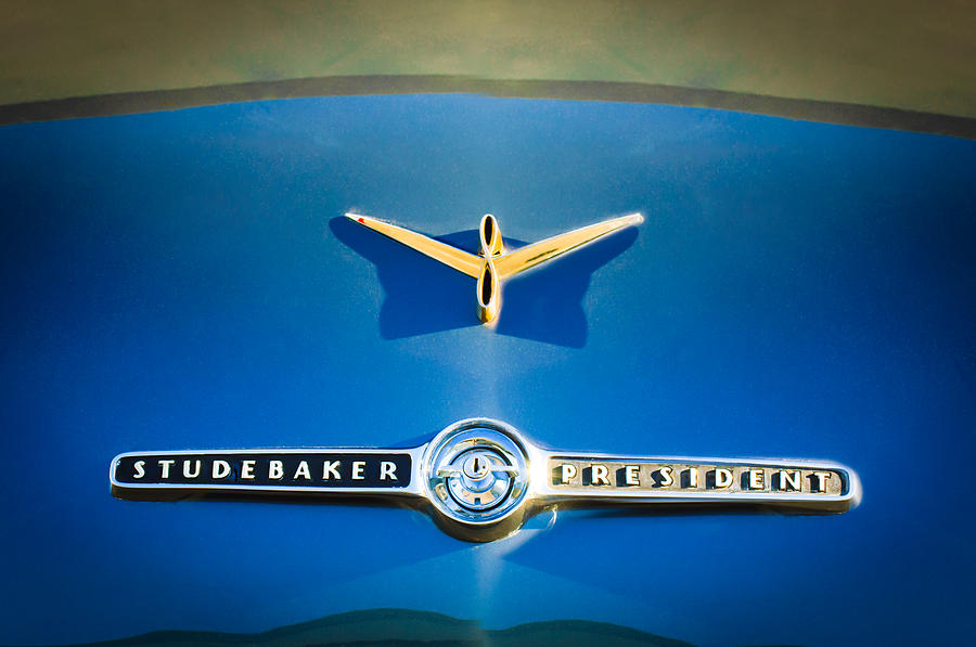 1955 Studebaker President Emblem Photograph by Jill Reger