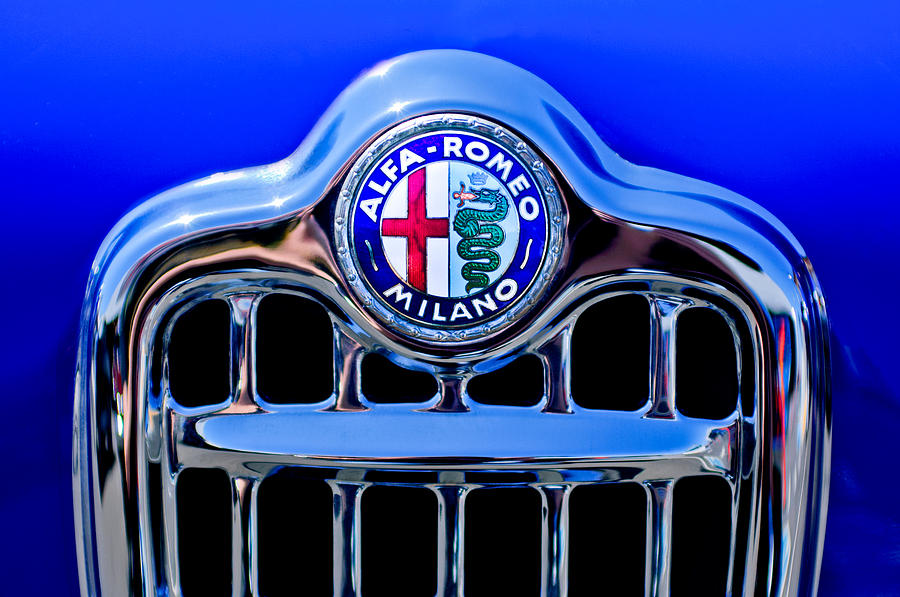 1956 Alfa Romeo Sprint Veloce Coupe Ultra Light Grille Emblem Photograph by Jill Reger