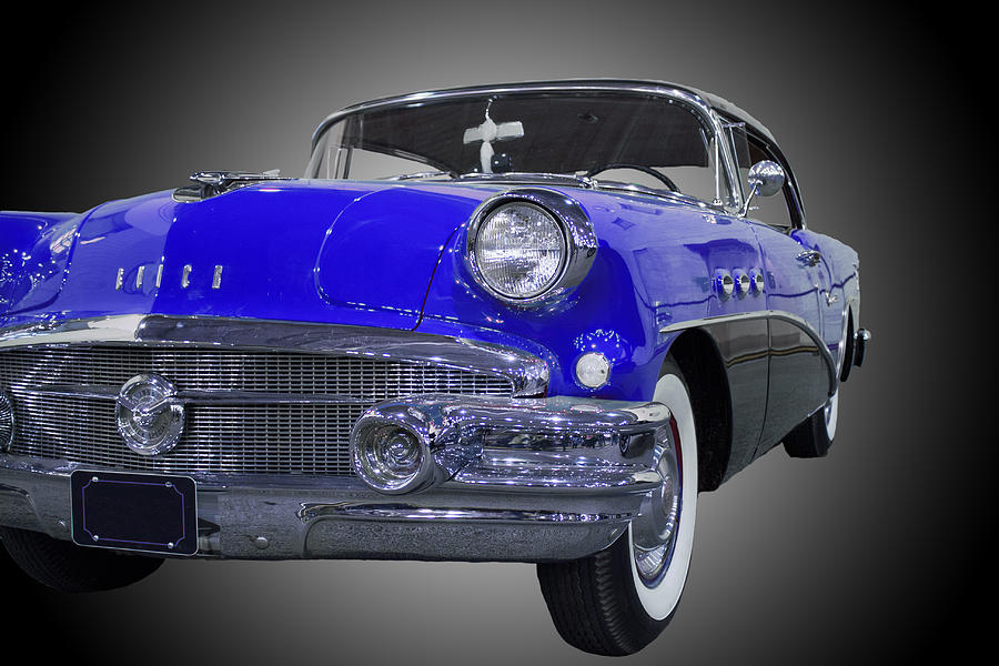 1956 Buick Special Riviera Coupe-blue Photograph by Michael Porchik