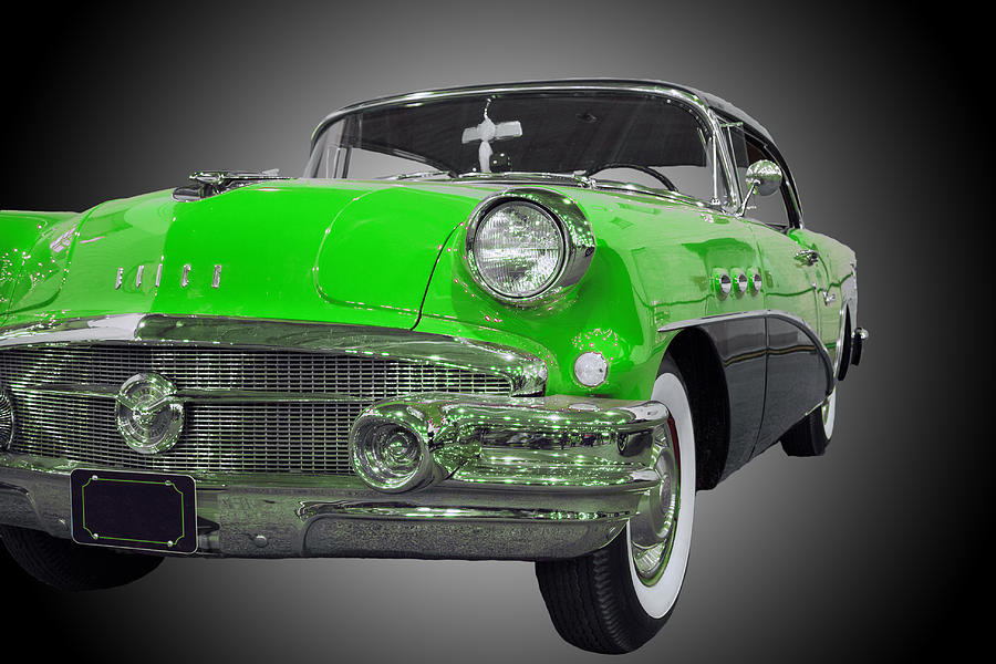 1956 Buick Special Riviera Coupe-green Photograph by Michael Porchik