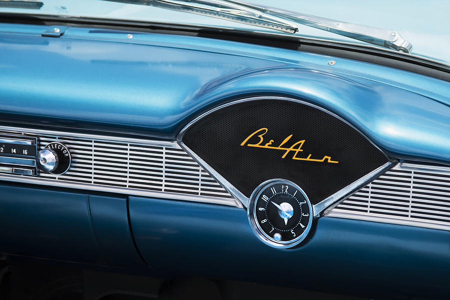 1956 Chevrolet Bel Air Convertible Painted Photograph by Rich Franco