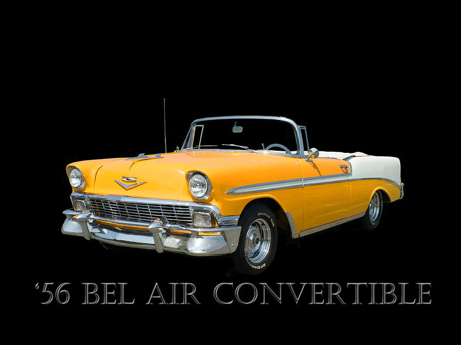 1956 Chevy Bel Air Convertible Photograph by Jack Pumphrey