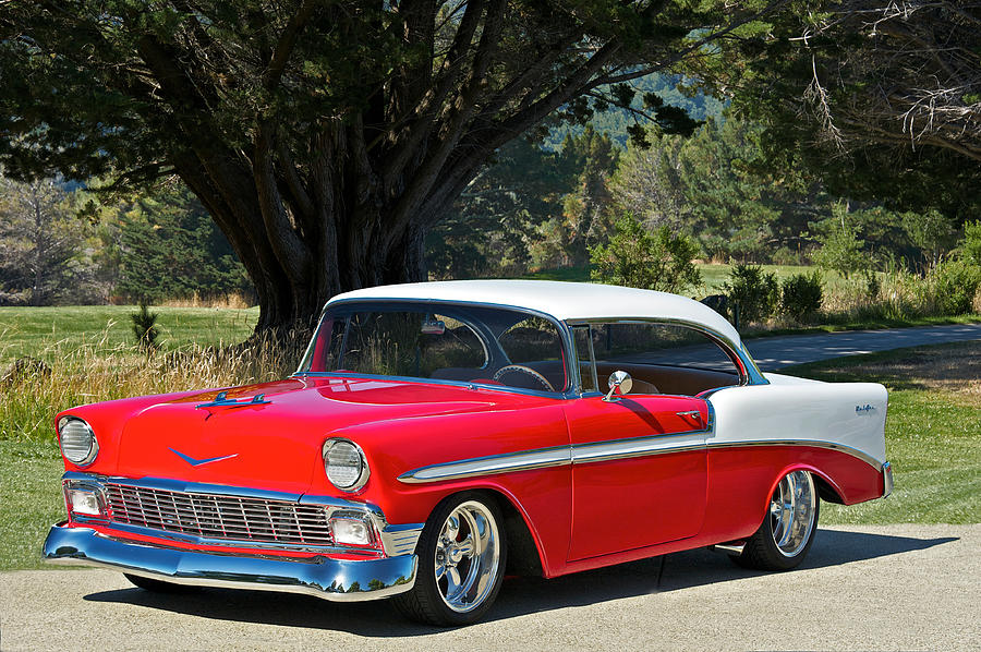 1956 Chevy Bel Air West Photograph by Dave Koontz