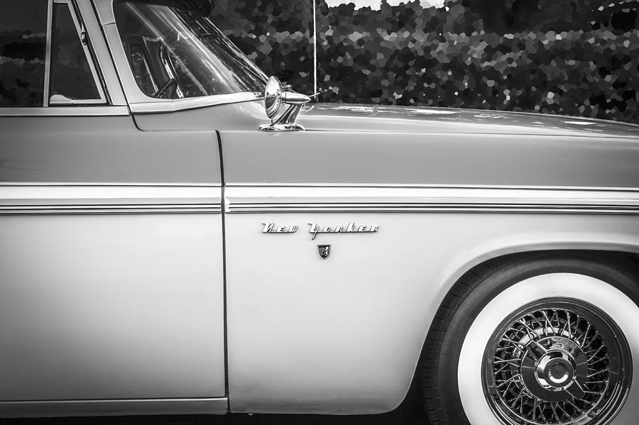 1956 Chrysler New Yorker Newport BW Photograph by Rich Franco