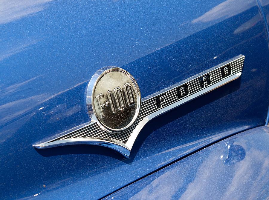 1956 Ford F-100 Truck Emblem Photograph by Kristia Adams