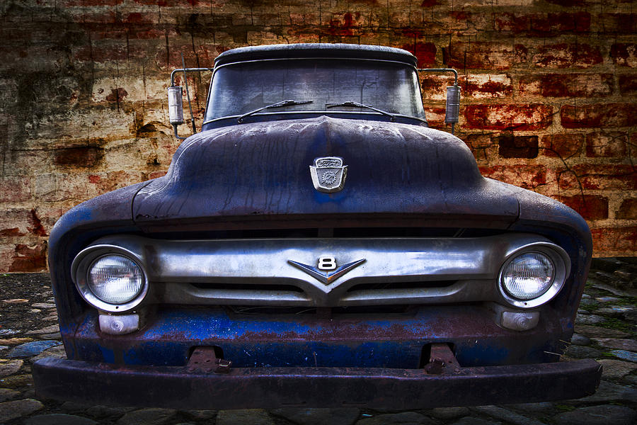 Barn Photograph - 1956 Ford V8 by Debra and Dave Vanderlaan