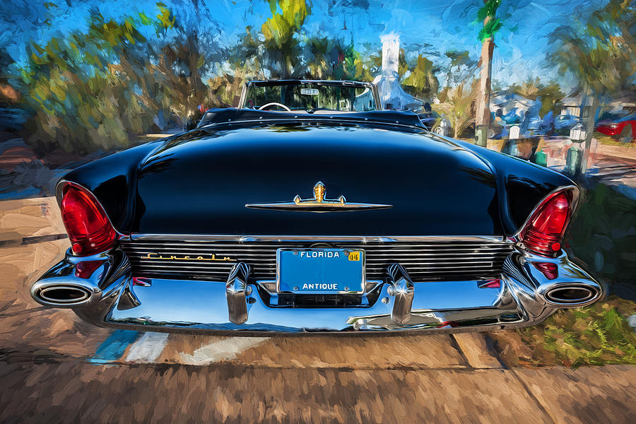 1956 Lincoln Premiere Convertible Painted    Photograph by Rich Franco