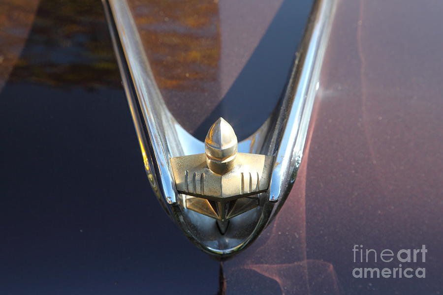 Transportation Photograph - 1956 Lincoln Premiere Hood Ornament 5D26425 by Wingsdomain Art and Photography