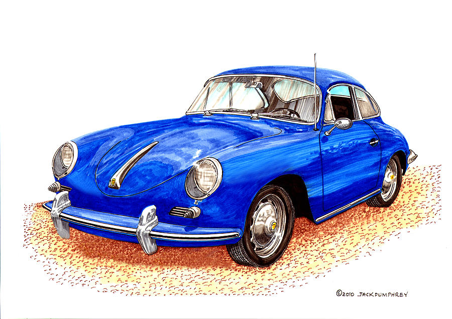 Porsche 356 Painting by Jack Pumphrey