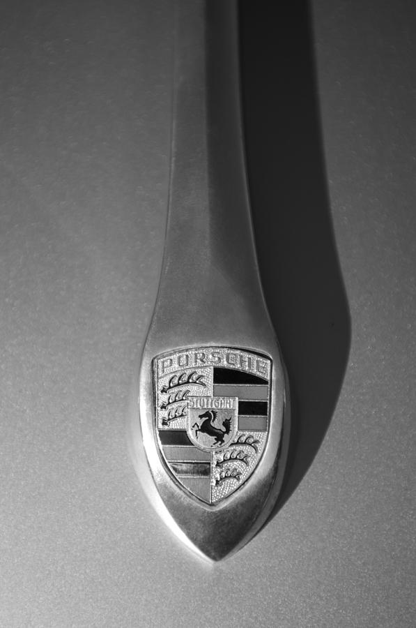 Car Photograph - 1956 Porsche Emeblem by Jill Reger