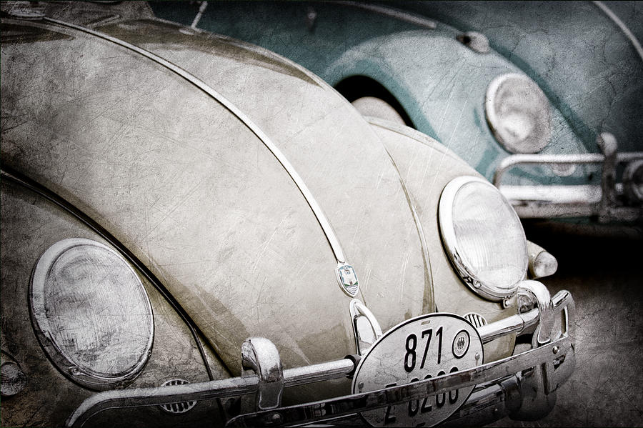 Car Photograph - 1956 Volkswagen VW Bugs  by Jill Reger
