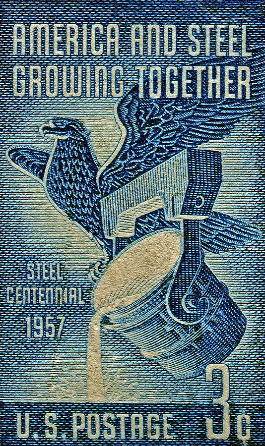 1957 America and Steel Growing Together Stamp Photograph by Bill Owen