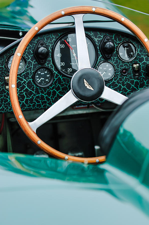 1957 Aston Martin DBR2 Steering Wheel Photograph by Jill Reger