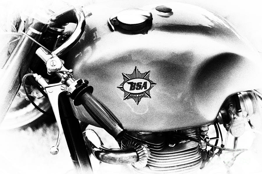 1957 BSA Cafe Racer Monochrome  Photograph by Tim Gainey