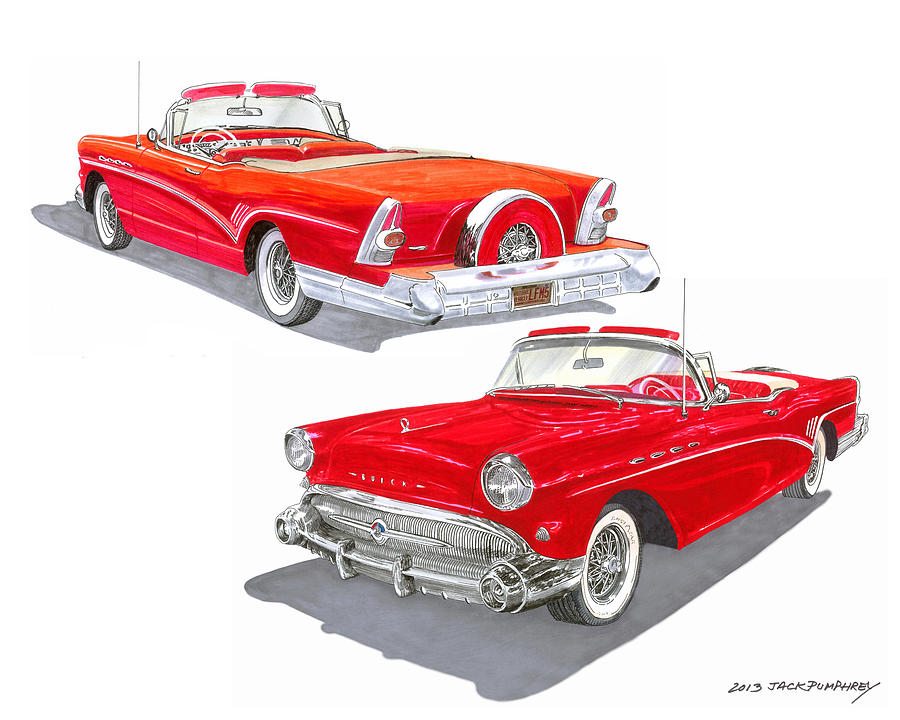 1957 Buick Special Convertible  Painting by Jack Pumphrey