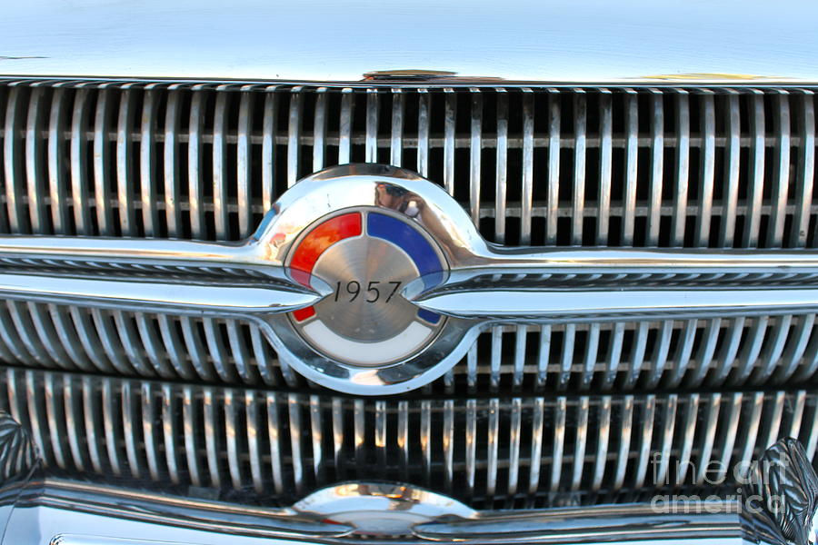 Car Photograph - 1957 Buick Special Grill by Pamela Walrath