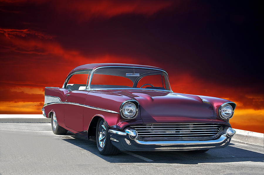 Spinners Photograph - 1957 Chevrolet Bel Air by Dave Koontz