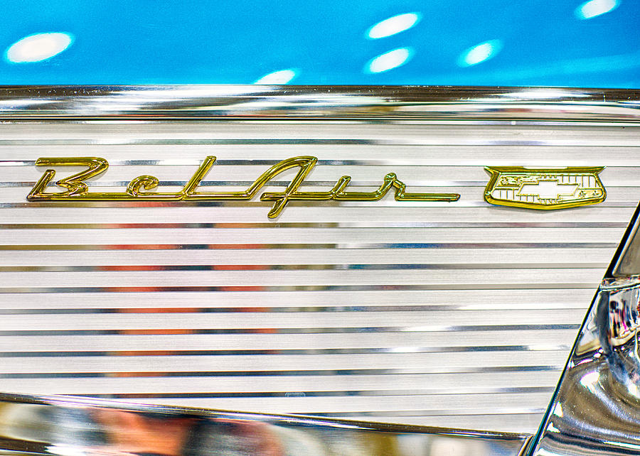 1957 Chevy Bel Air Emblem Photograph by Rospotte Photography - Fine Art ...