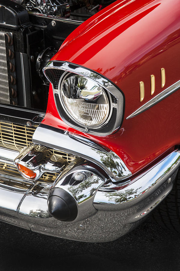 1957 Chevy Bel Air Headlight Photograph by Rich Franco