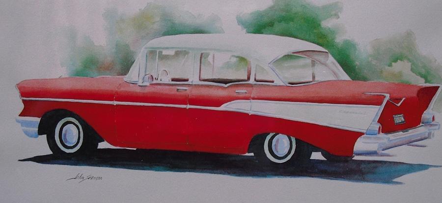 1957 Chevy Painting by John Svenson
