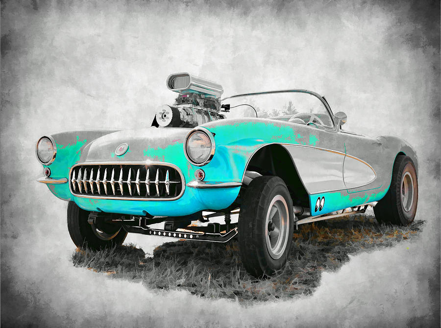 1957 Corvette Gasser Photograph by Steve McKinzie