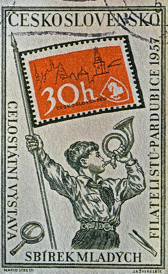 1957 Czechoslovakia Stamp Photograph