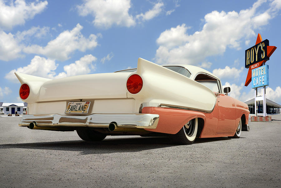 Transportation Photograph - 1957 Ford Fairlane Lowrider 2 by Mike McGlothlen