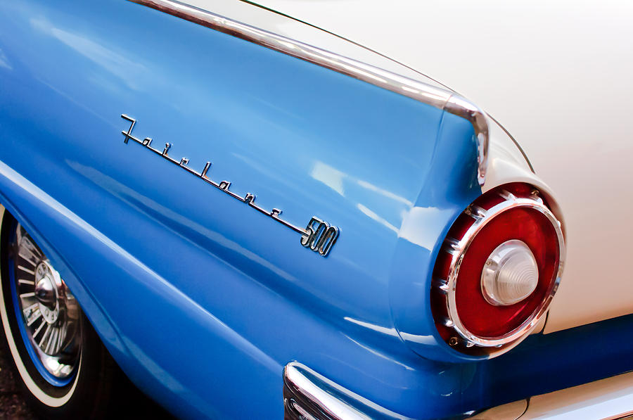 1957 Ford Fairlane Taillight Emblem Photograph By Jill Reger