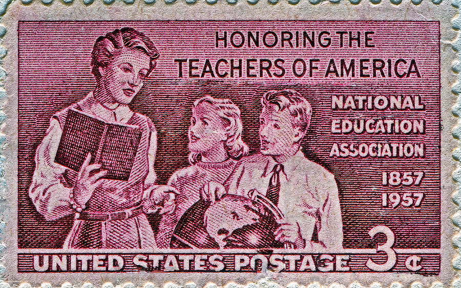 1957 Honoring the Teachers of America Stamp Photograph by Bill Owen