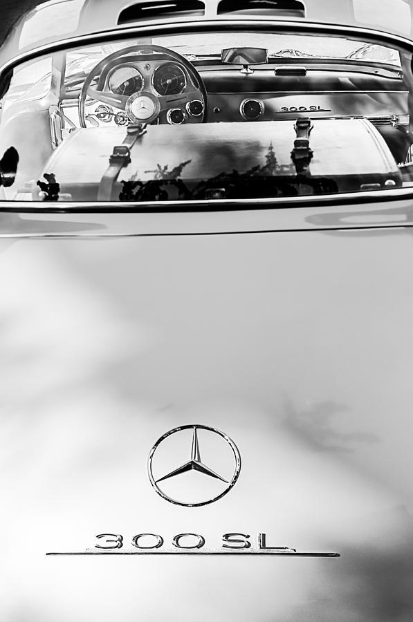 1957 Mercedes-Benz Gullwing Rear Emblem Photograph by Jill Reger