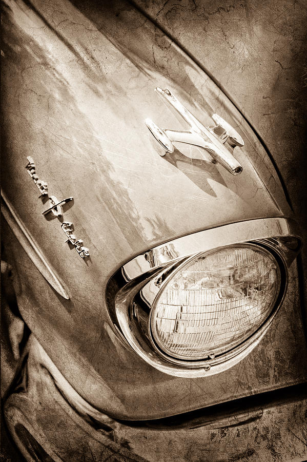 1957 Oldsmobile 98 Starfire Convertible Hood Ornament - Emblem Photograph by Jill Reger