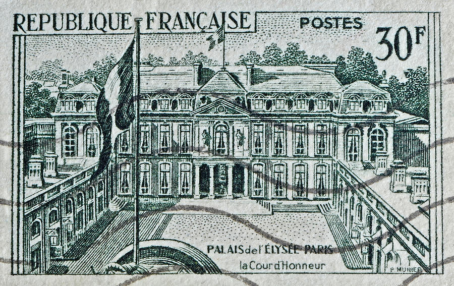 1957 Palais del Elysee Paris Stamp Photograph by Bill Owen