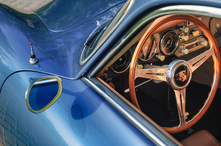 1957 Porsche Steering Wheel Photograph by Jill Reger