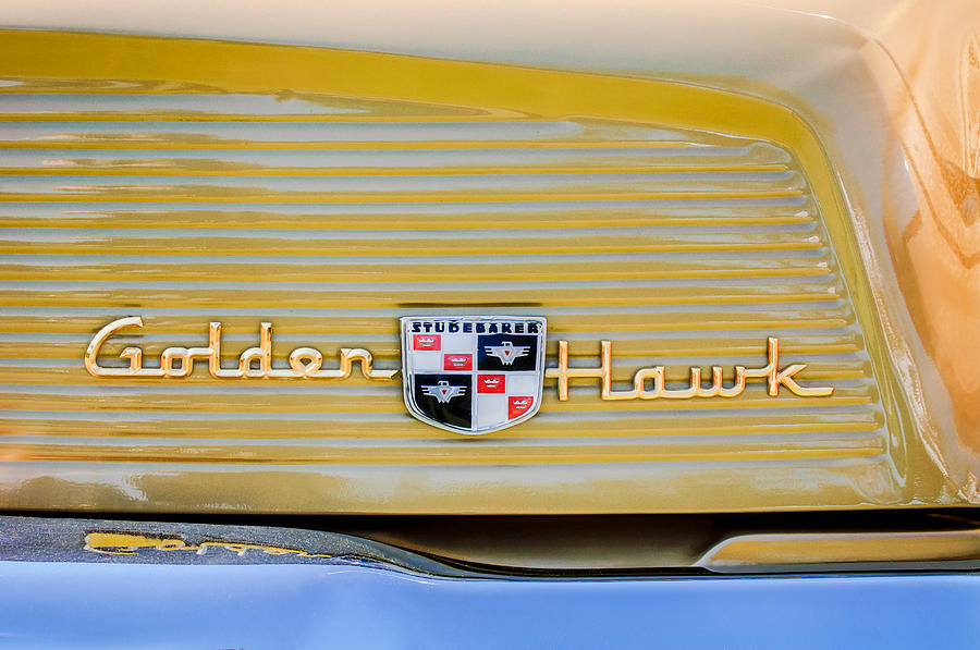 1957 Studebaker Golden Hawk Hardtop Emblem - 2948c Photograph by Jill Reger
