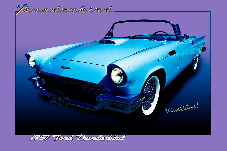 1957 Thunderbird Poster Photograph by Chas Sinklier