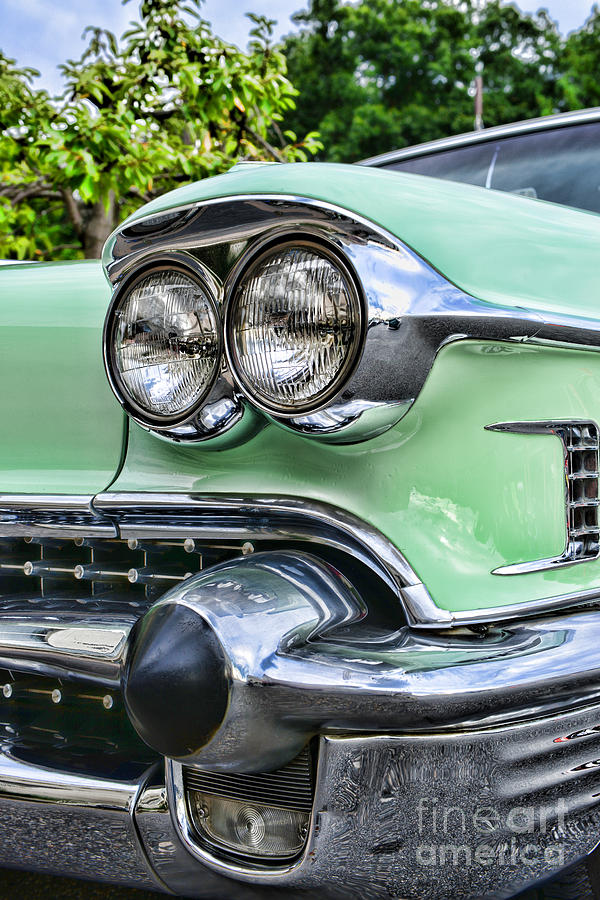 Vintage Photograph - 1958 Cadillac Headlights by Paul Ward