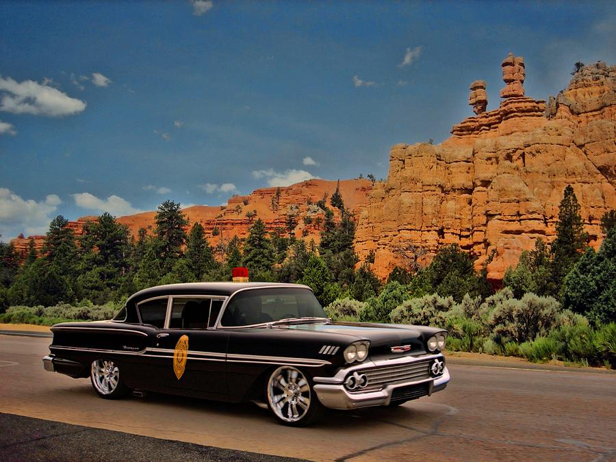 1958 Chevrolet Highway Patrol Photograph by Tim McCullough