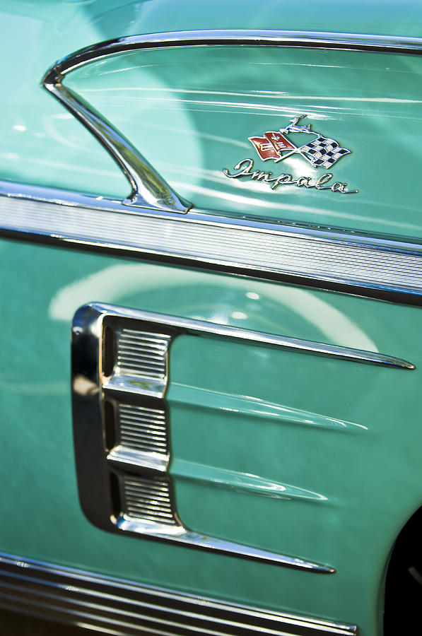 1958 Chevrolet Impala Emblem Photograph by Jill Reger