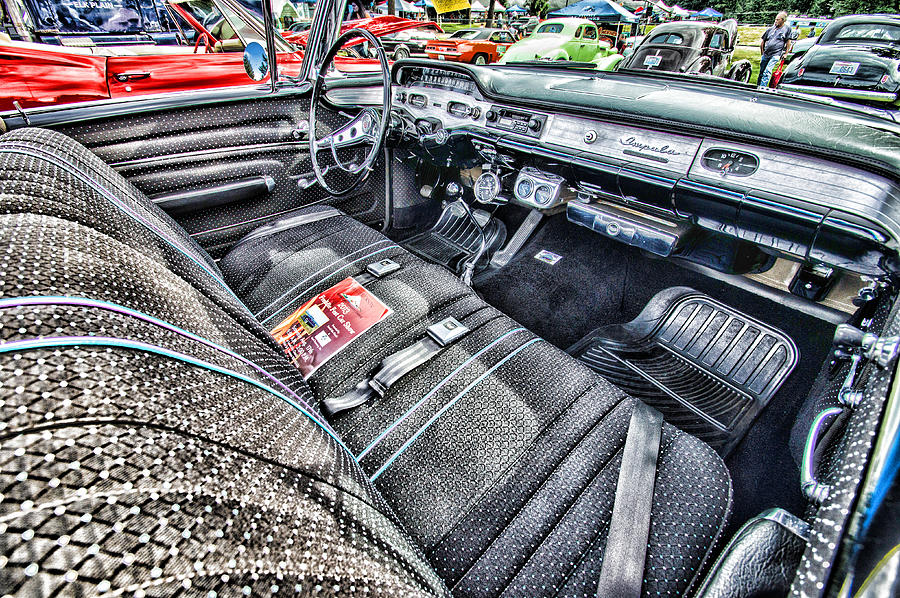 1958 Chevy Impala Interior Photograph by Ron Roberts