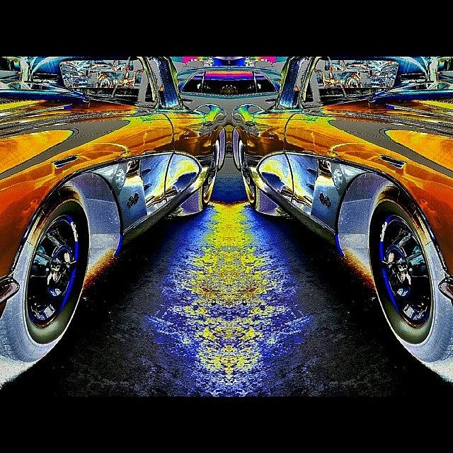 Graffiti Photograph - 1958 Corvette. Abstract And Retouched by Patricia Ramirez