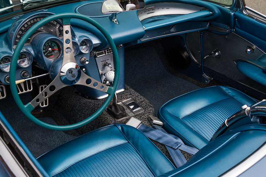 1958 Corvette Interior Photograph by Roger Mullenhour