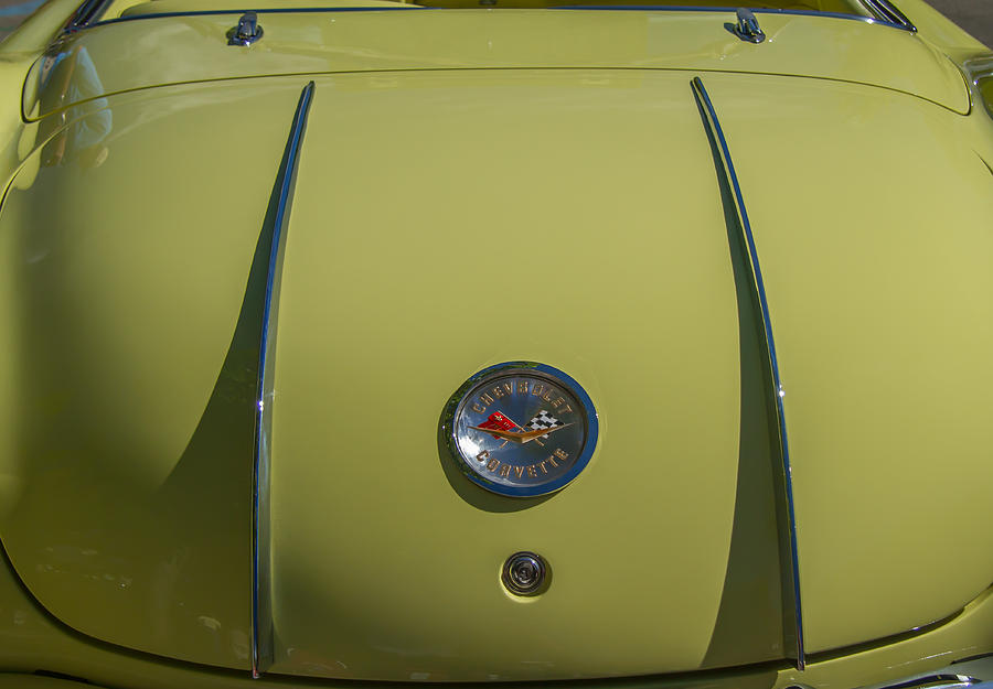 1958 Corvette Rear Deck and Emblem Photograph by Roger Mullenhour
